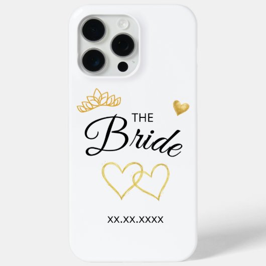 The Bride Wedding Date Elegant Design Case-Mate iPhone Hülle (Rückseite)
