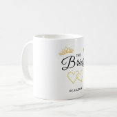 The Bride Wedding Date Elegant Design Kaffeetasse (Vorderseite Links)