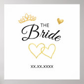 The Bride Wedding Date Elegant Design Poster (Vorne)