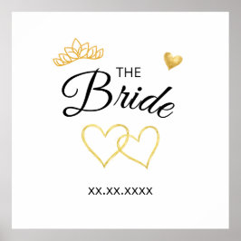 The Bride Wedding Date Elegant Design Poster