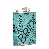 The Bride Word Cloud Black ID253 Flachmann (Rechts)