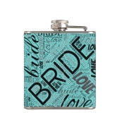 The Bride Word Cloud Black ID253 Flachmann (Rückseite)