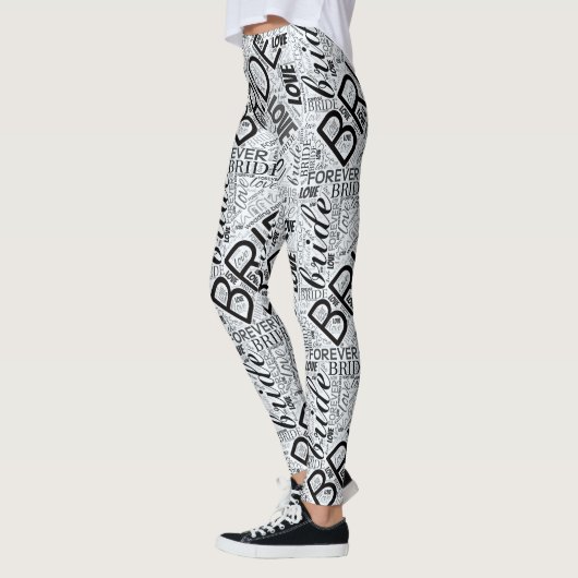 The Bride Word Cloud Black ID253 Leggings (Links)