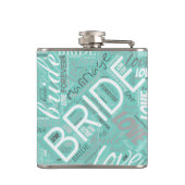 The Bride Word Cloud White ID253 Flachmann (Rückseite)