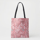 The Bride Word Cloud White ID253 Tasche (Vorderseite)