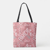 The Bride Word Cloud White ID253 Tasche (Rückseite)
