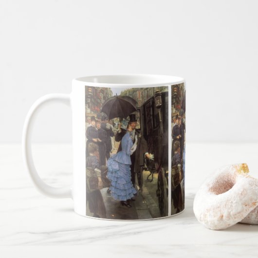 The Bridesmaid (alias The Traveller) von James Tis Kaffeetasse (Mit Donut)