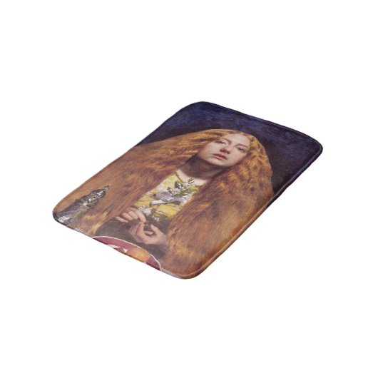 The Bridesmaid (von John Everett Millais) Badematte (Schrägansicht)