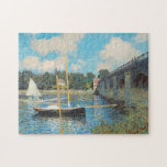 The Bridge at Argenteuil (1874) by Claude Monet Puzzle<br><div class="desc">Die Brücke bei Argenteuil (1874) von Claude Monet.</div>