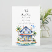 The Bridge im Beach House Brautparty Einladung (Stehend Vorderseite)
