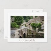 The bridge in Castle Combe, UK text postcard Postkarte (Vorne/Hinten)