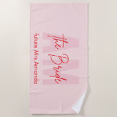 "The Bridge" Personalisiertes Pink Beach Handtuch (Vorderseite)