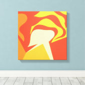 The Bright Unknown Yellow Abstract Canvas Print Leinwanddruck (Insitu (Holzboden))