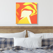 The Bright Unknown Yellow Abstract Canvas Print Leinwanddruck (Insitu (Schlafzimmer))