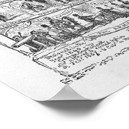 The British Biene, 1867 Poster (Ecke)