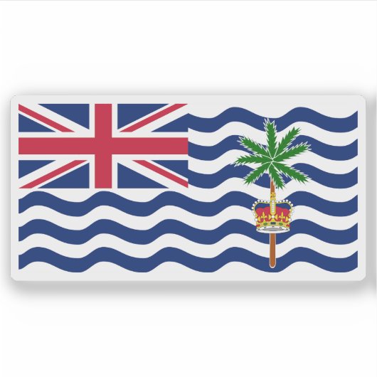 The British Indian Ocean Territory flag, Overseas Aufkleber (Vorderseite)