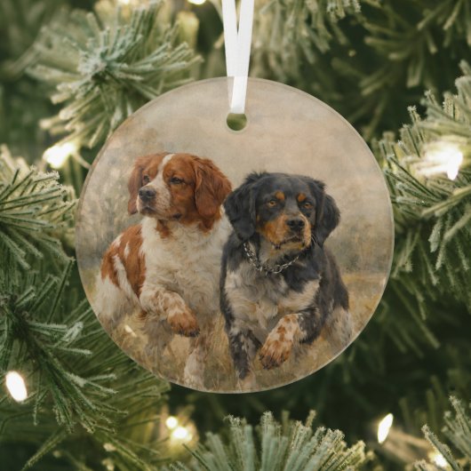 The Brittany spaniel  Ornament Aus Glas (InSitu)