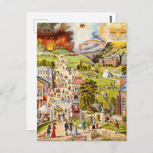 The Broad and Narrow Way by British SChool Postkarte (Vorne/Hinten)