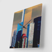 The Broad Financial Center Manhattan New York Post Quadratische Wanduhr (Winkel)