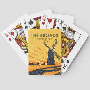 The Broads Nationalpark England Vintage Spielkarten