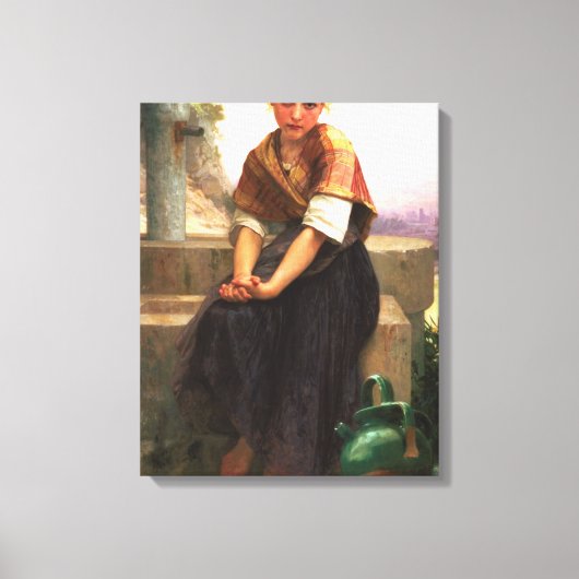 The Broken Pitcher von William-Adolphe Bouguereau Leinwanddruck (Vorderseite)