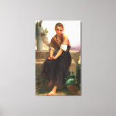 The Broken Pitcher von William-Adolphe Bouguereau Leinwanddruck (Vorderseite)