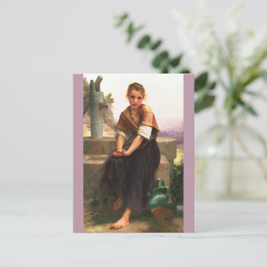 The Broken Pitcher von William-Adolphe Bouguereau Postkarte (Stehend Vorderseite)