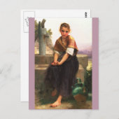 The Broken Pitcher von William-Adolphe Bouguereau Postkarte (Vorne/Hinten)