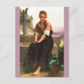 The Broken Pitcher von William-Adolphe Bouguereau Postkarte (Vorderseite)
