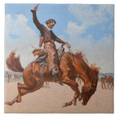 The Bronco Buster (von Frederic Remington) Fliese (Vorderseite)