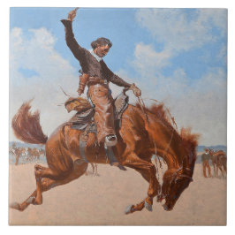 The Bronco Buster (von Frederic Remington) Fliese