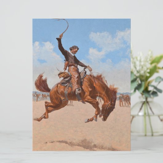 The Bronco Buster (von Frederic Remington) Karte (Stehend Vorderseite)