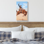 The Bronco Buster (von Frederic Remington) Leinwanddruck (Insitu (Schlafzimmer))