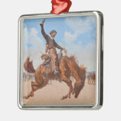 The Bronco Buster (von Frederic Remington) Ornament Aus Metall (Links)