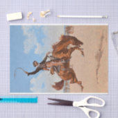 The Bronco Buster (von Frederic Remington) Seidenpapier (Handwerk)