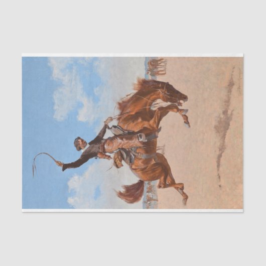 The Bronco Buster (von Frederic Remington) Seidenpapier (Vorderseite)