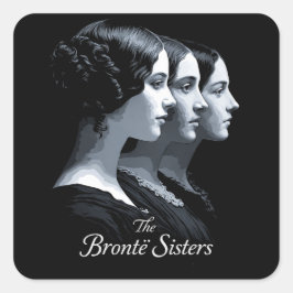 The Brontë Sisters Quadratischer Aufkleber