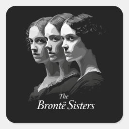 The Brontë Sisters Quadratischer Aufkleber