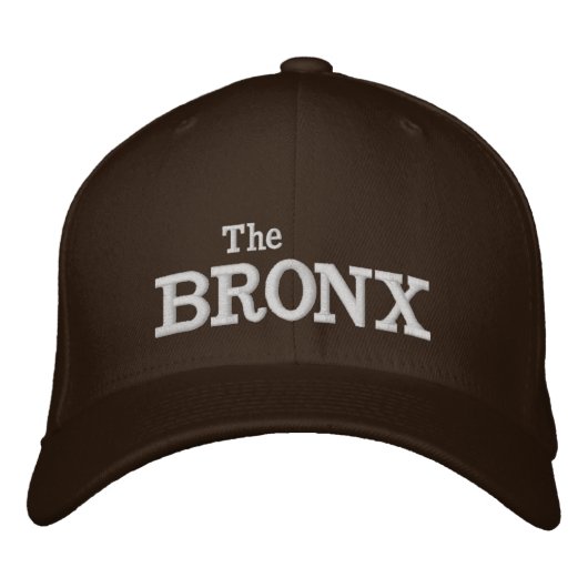 "The BRONX" FlexFit-Wolle-Hülle bestickt Bestickte Baseballkappe (Vorderseite)