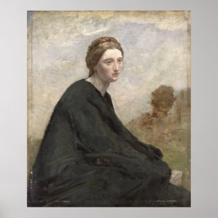 The brooding girl, c.1857 poster
