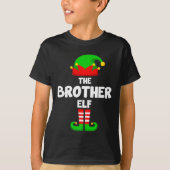 The Brother Elf Funny Christmas Matching Family Pa T-Shirt (Vorderseite)
