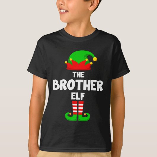 The Brother Elf Funny Christmas Matching Family Pa T-Shirt (Vorderseite)