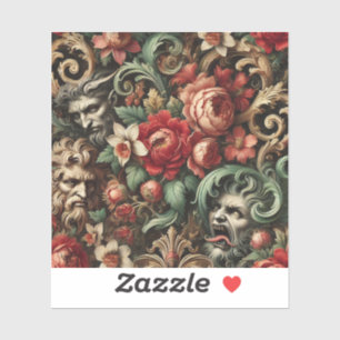 The Brothers Green - Gothic Floral Pillow Aufkleber