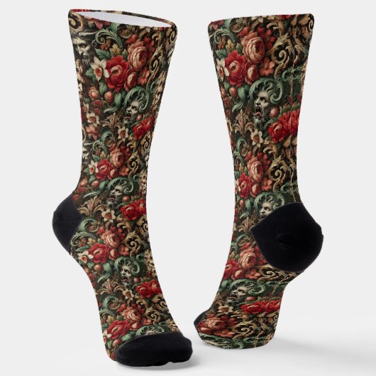 The Brothers Green - Gothic Viktorianisch Tapestry Socken (Gewinkelt)