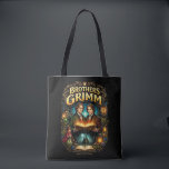 The Brothers Grimm Tasche<br><div class="desc">An ornate fantasy illustration of the Brothers Grimm surrounded by magical elements and iconic fairy tale imagery,  celebrating the timeless legacy of their enchanted stories.</div>