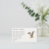 The Brown Pelican (Pelecanus occidentalis) NY Bird Visitenkarte (Stehend Vorderseite)