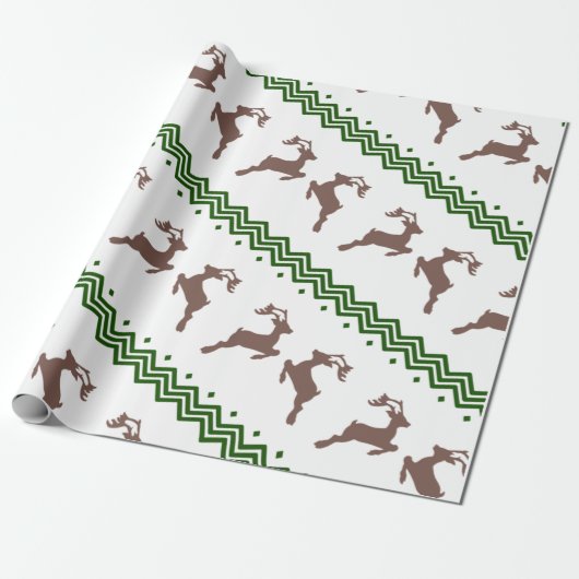 THE BROWN REINDEER PATTERN GESCHENKPAPIER (Ungerollt)