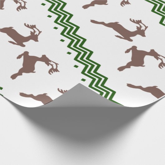 THE BROWN REINDEER PATTERN GESCHENKPAPIER (Ecke)