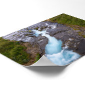 The Bruararfoss waterfall in Iceland Poster (Ecke)
