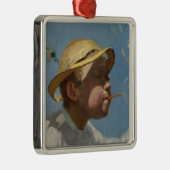 The Bubble Boy (von Paul Peel) Ornament Aus Metall (Rechts)